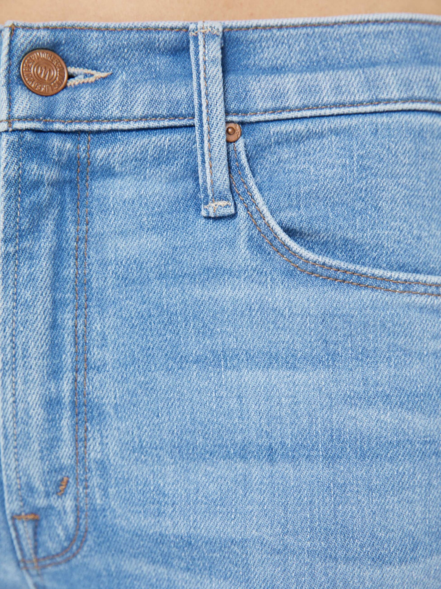 Mid Rise Dazzler crop fray