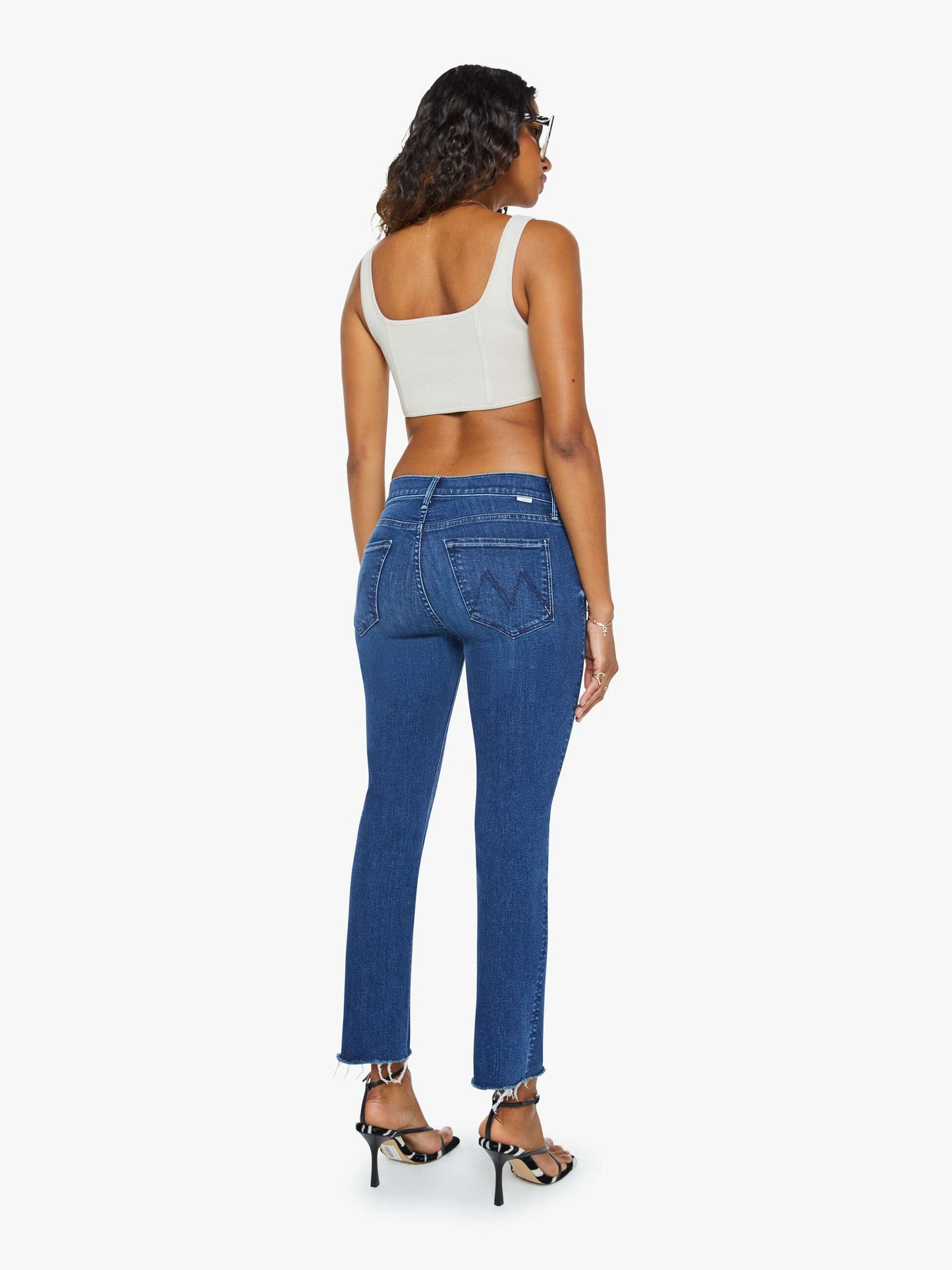 Mid Rise Dazzler Ankle Fray