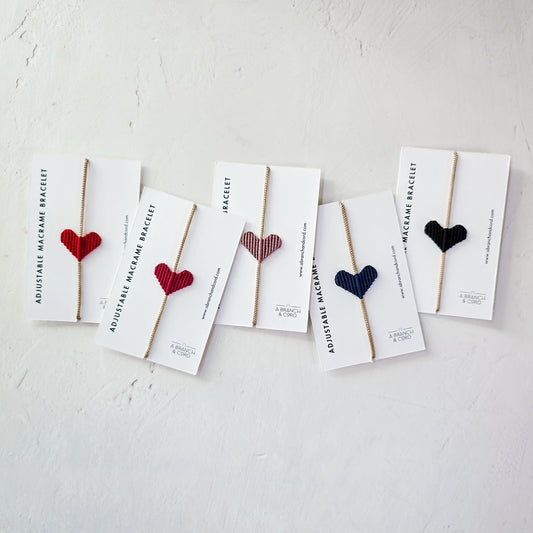 Heart Macrame Bracelet