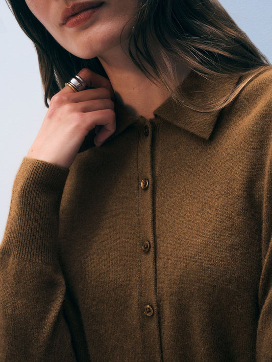 Cashmere Collared Cardigan
