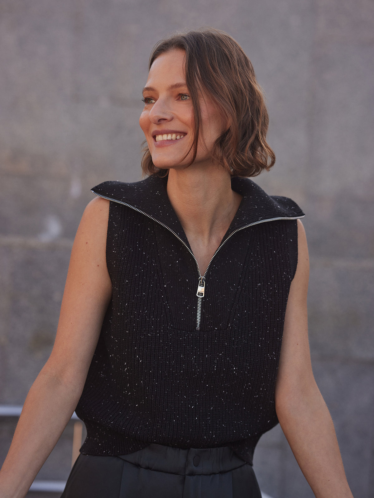Hally Half Zip Vest