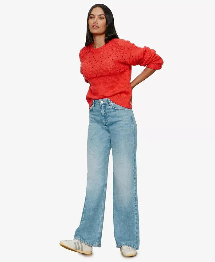 Femme Openwork Sweater