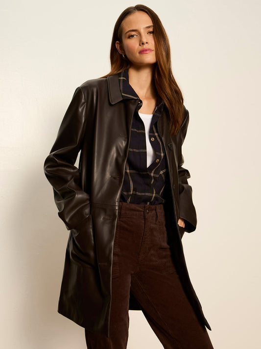Avid Vegan Leather City Coat