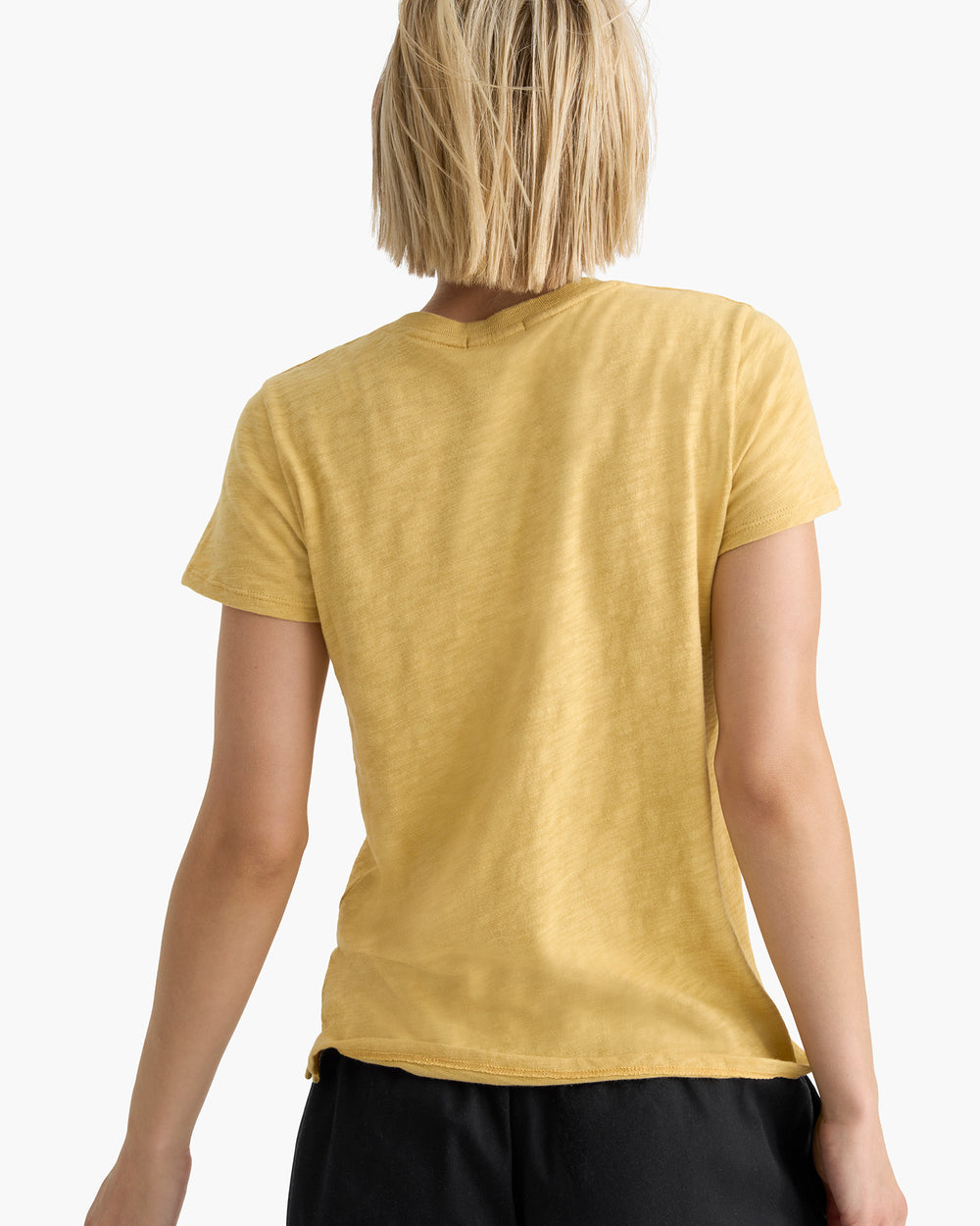 Slub Jersey Schoolboy Crew - Sunflower