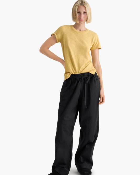 Slub Jersey Schoolboy Crew - Sunflower