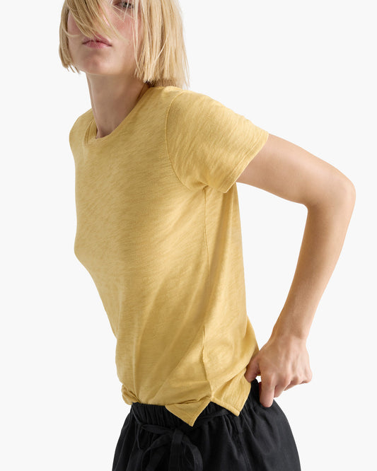 Slub Jersey Schoolboy Crew - Sunflower