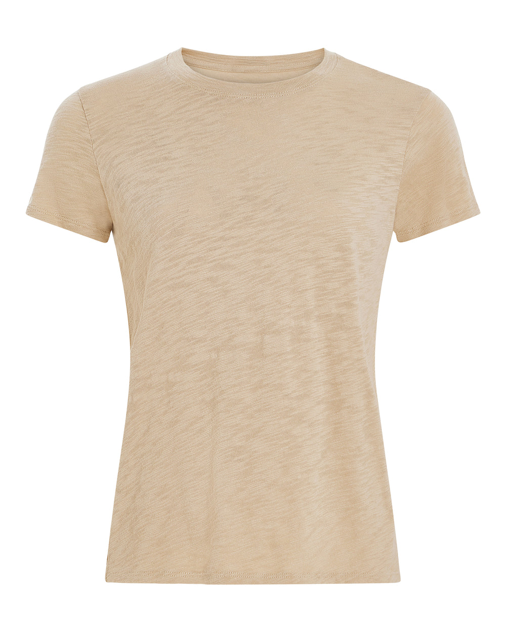Slub Jersey Schoolboy Crew-Dune