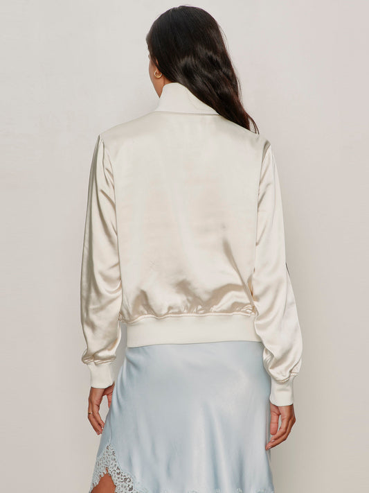 Satin Track Jacket-Collagen