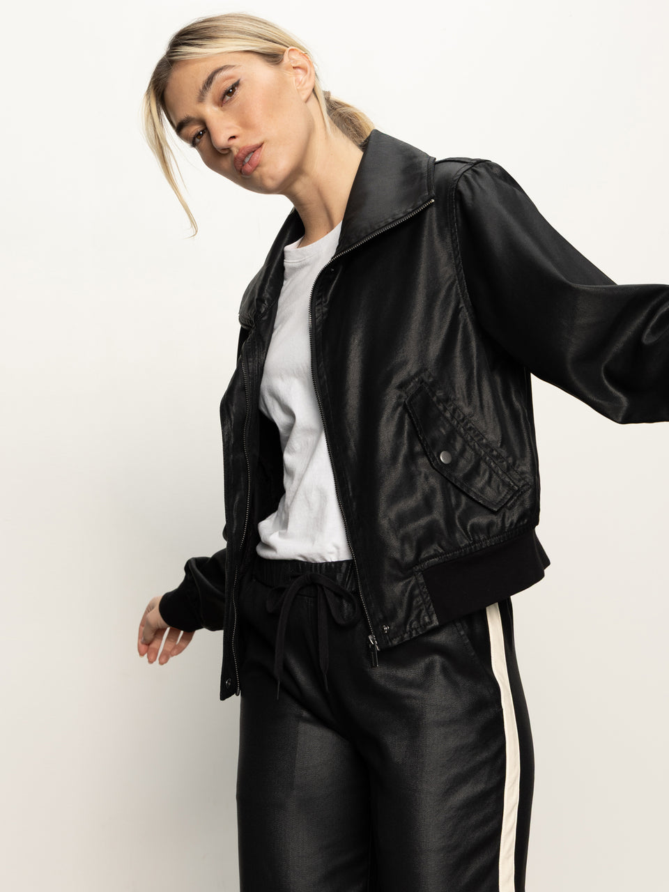 Coated Twill Bomber