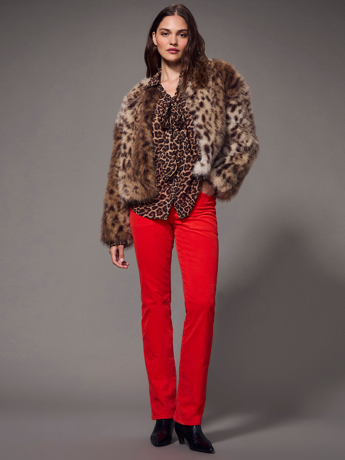 Collarless Everest Fur Jacket