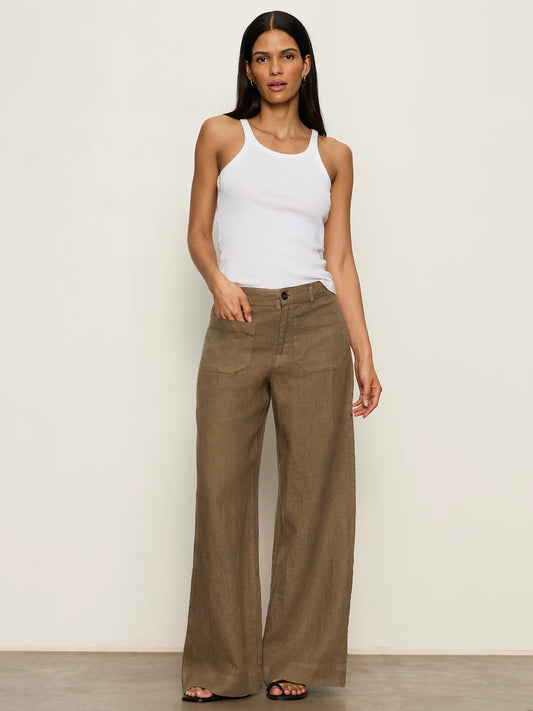 Linen Marine Wide Leg