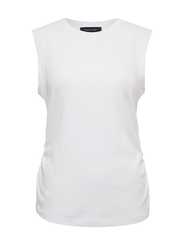 Ribbed Ruched Tank