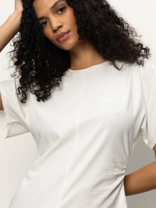 Shirred Waist Dolman Tee