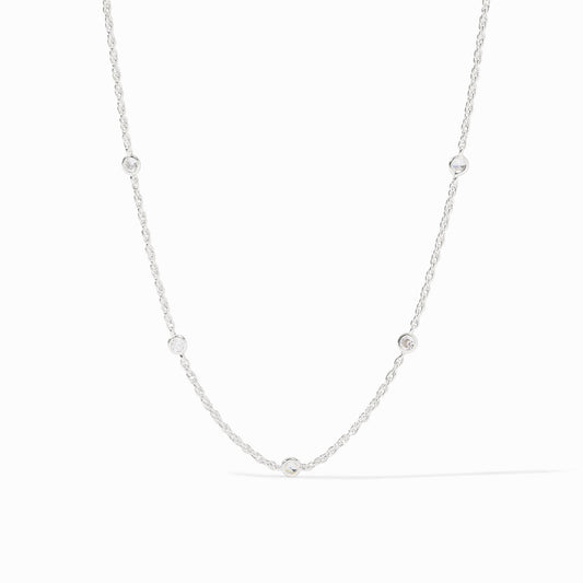 Silver Celeste Station Necklace