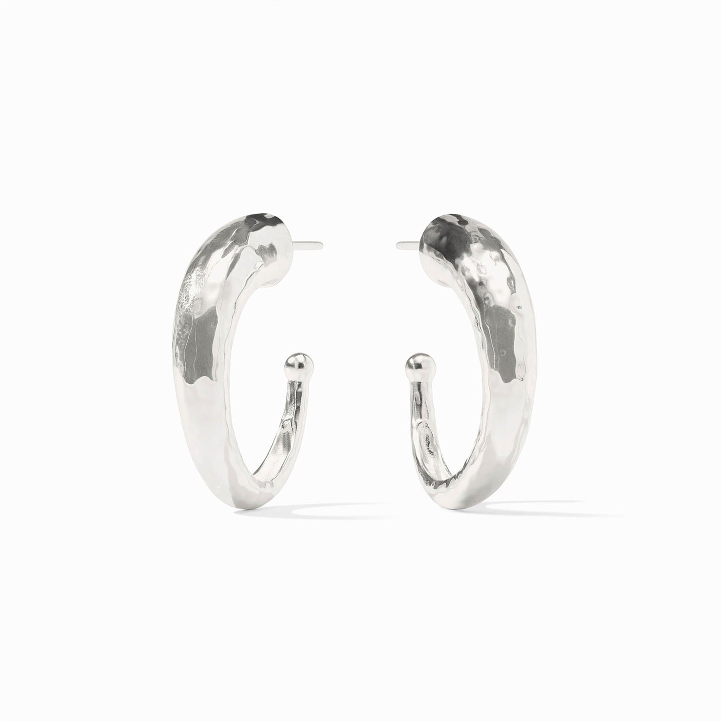 Silver Hammered Hoop-M