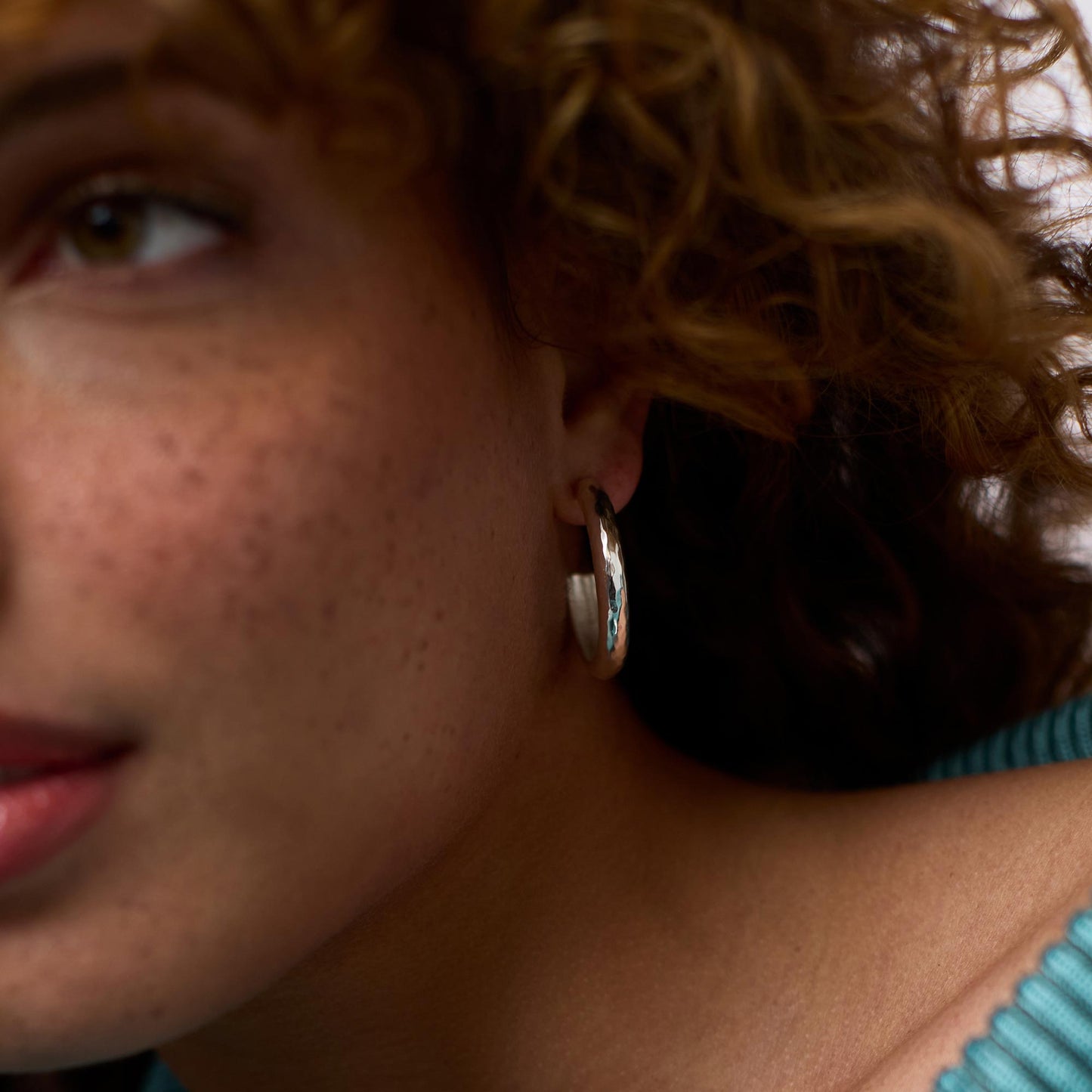 Silver-Havana Hoop Small