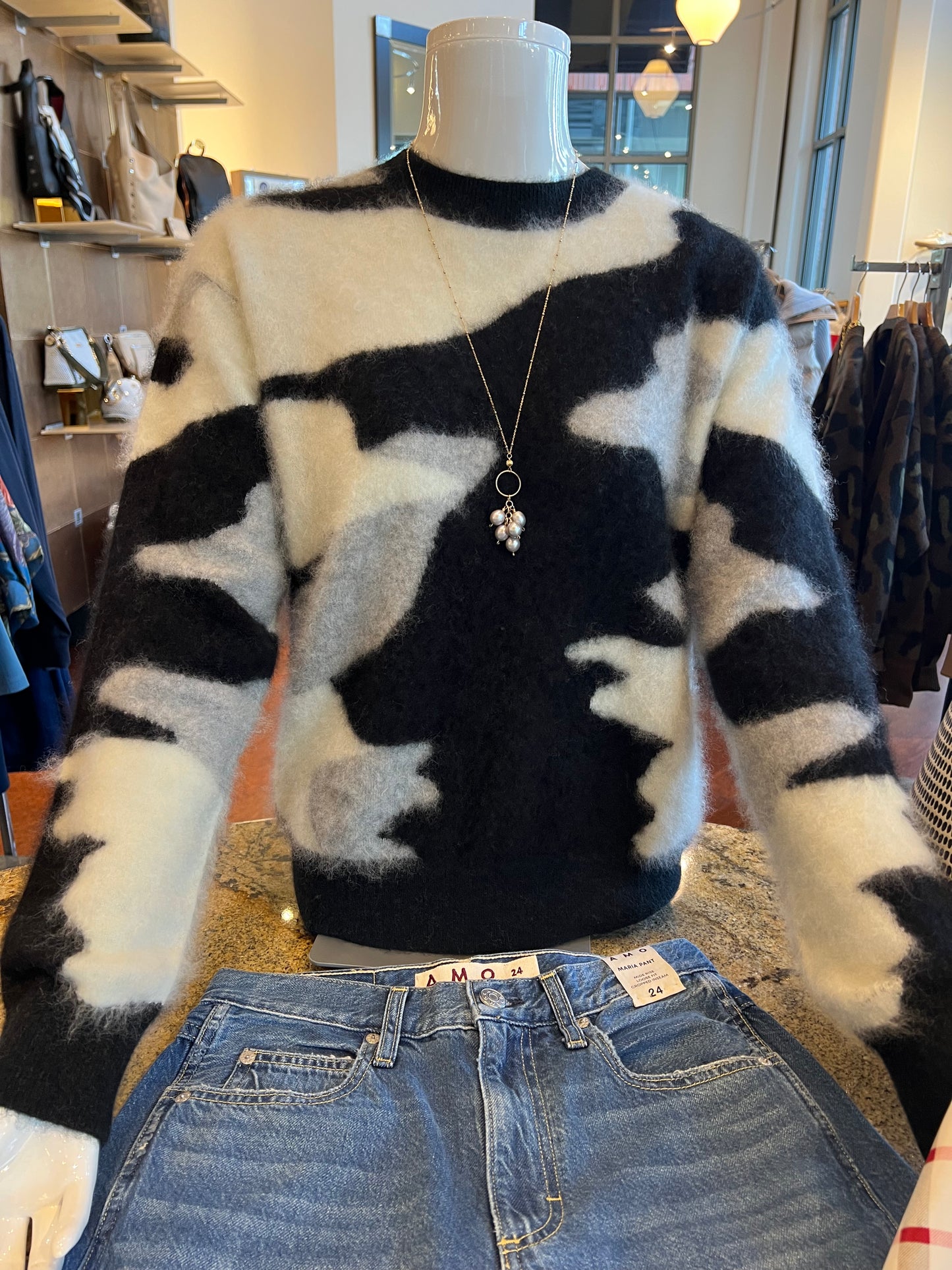 Brushed Zebra Crew