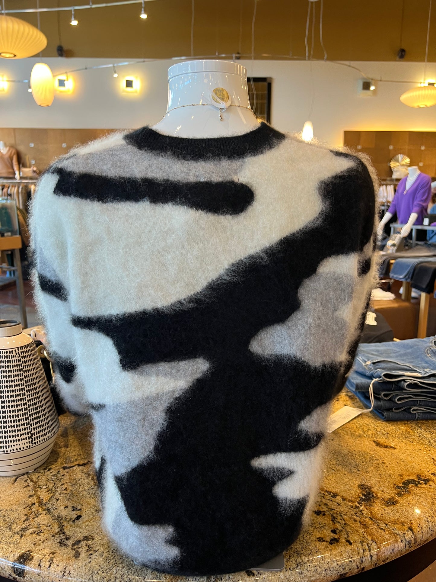 Brushed Zebra Crew