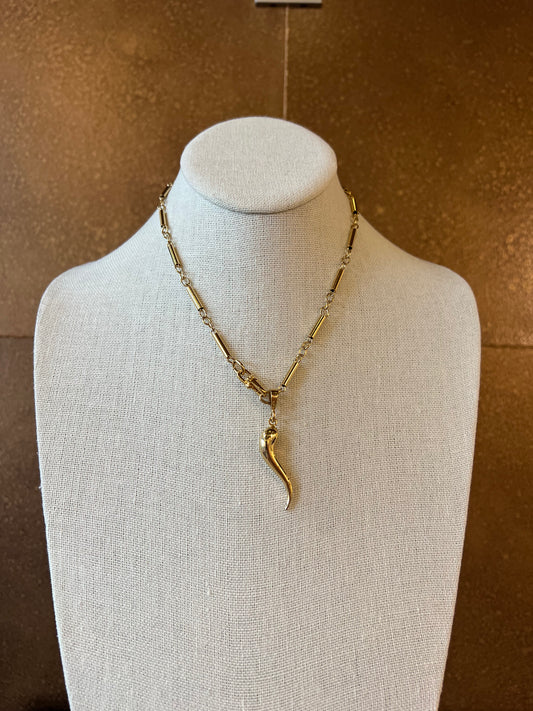 Swoosh Pendant Necklace