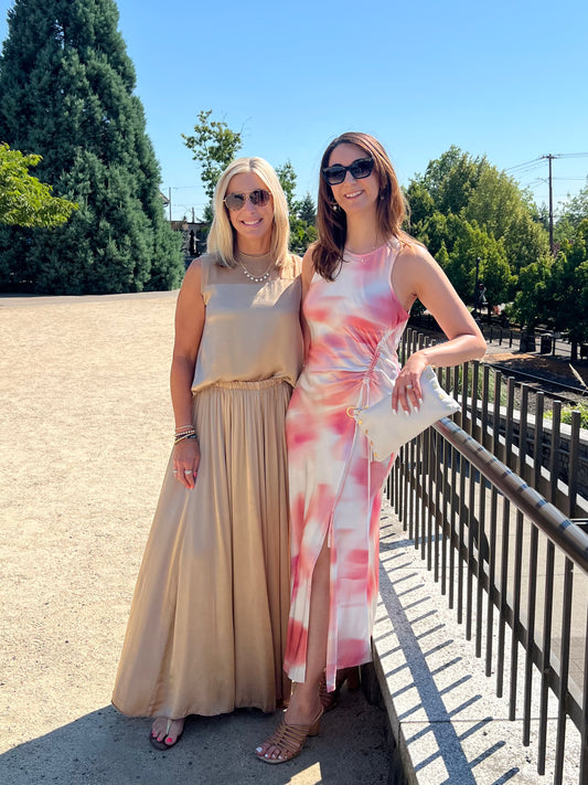 Sleeveless Silk/Chiffon Top