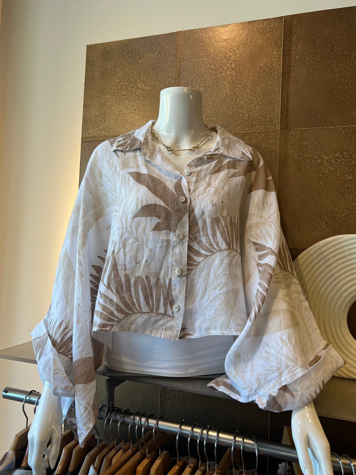 Hawaiian Poncho Sleeve Button Down