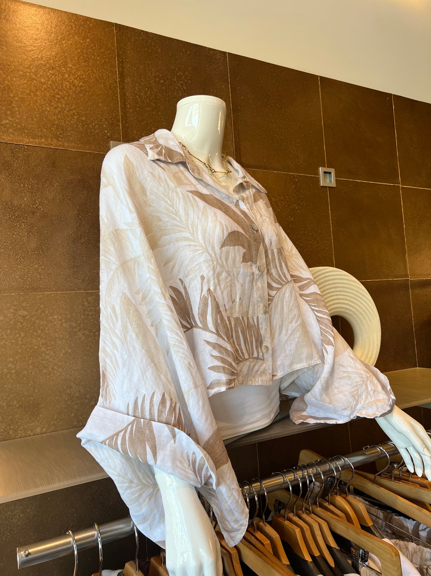 Hawaiian Poncho Sleeve Button Down