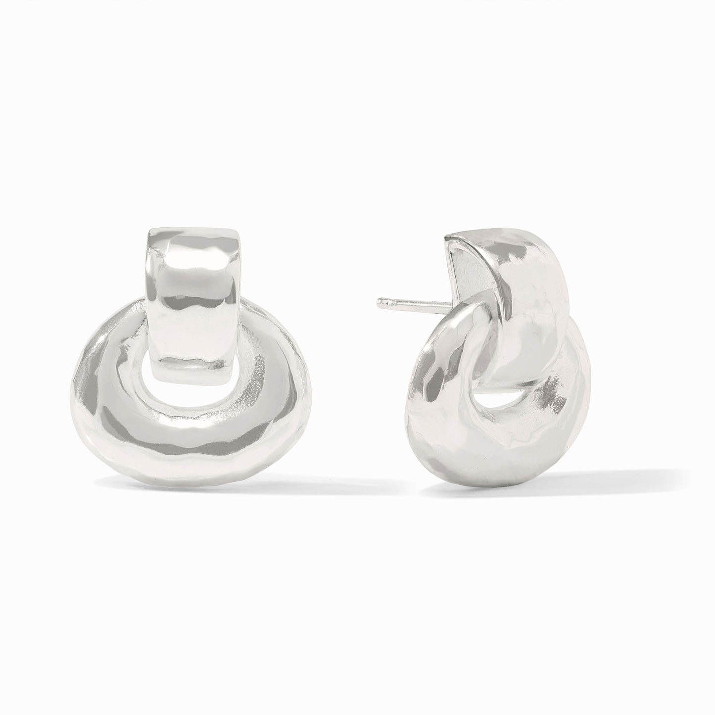 Silver-Avalon Demi Doorknocker Earring