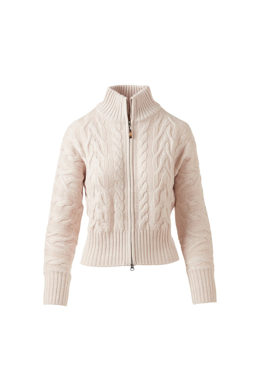 Luxe Cable Zip Cardigan