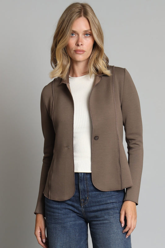 Sporty Neoprene Blazer