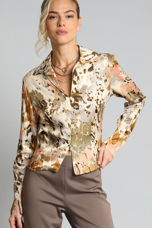 Safari Printed Fitted Top