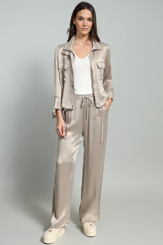 Textured Satin Pant