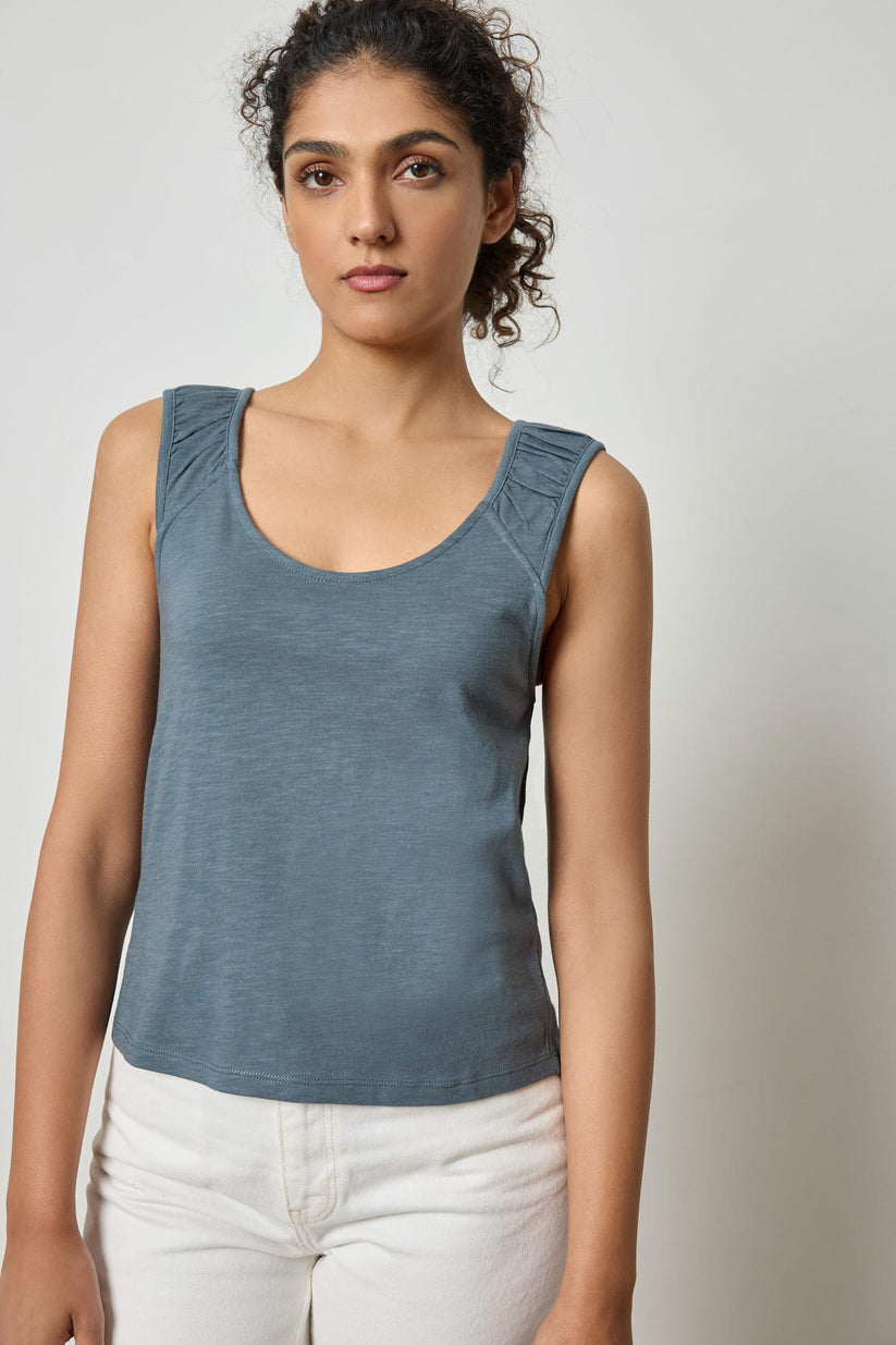 Shirred Strap Tank