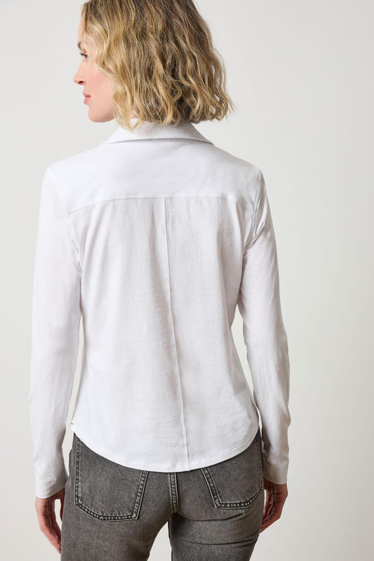 Split Collar Button Down