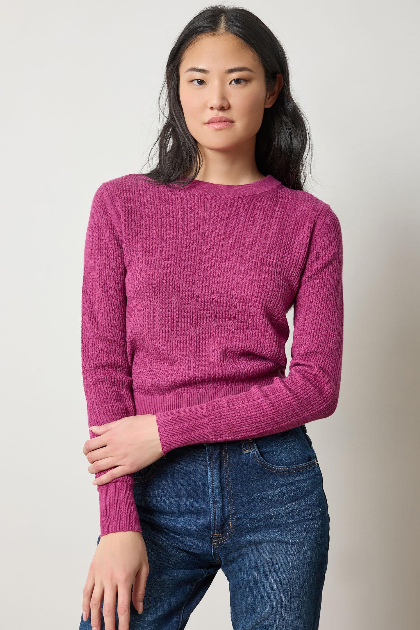 Multi Stitch Pullover Sweater