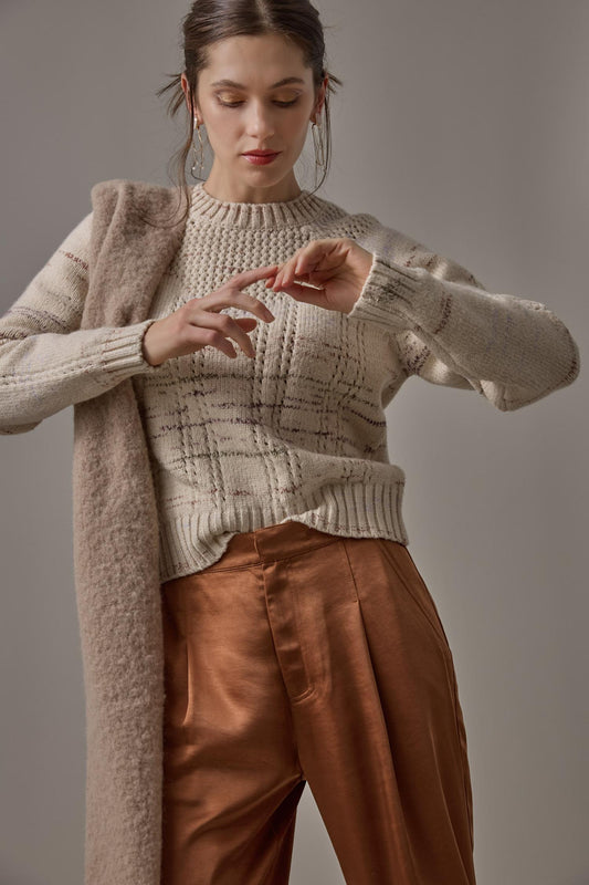 Open Stitch Crewneck