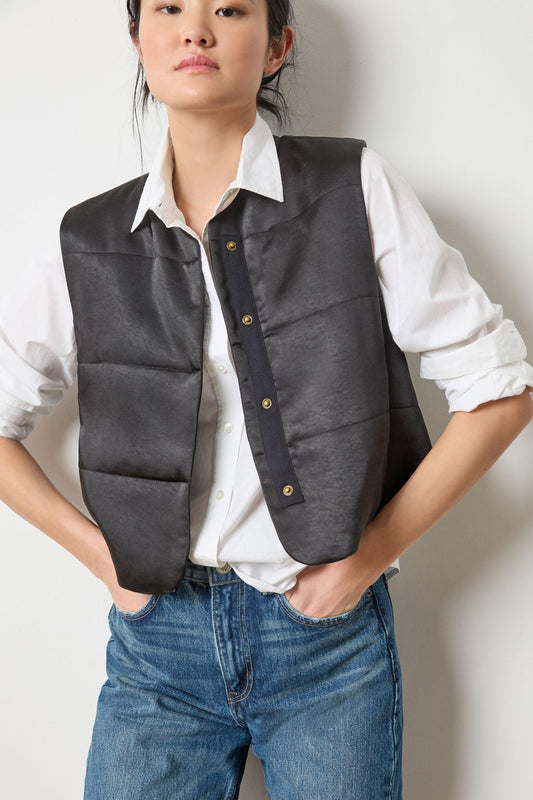 Satin Quilted Vest