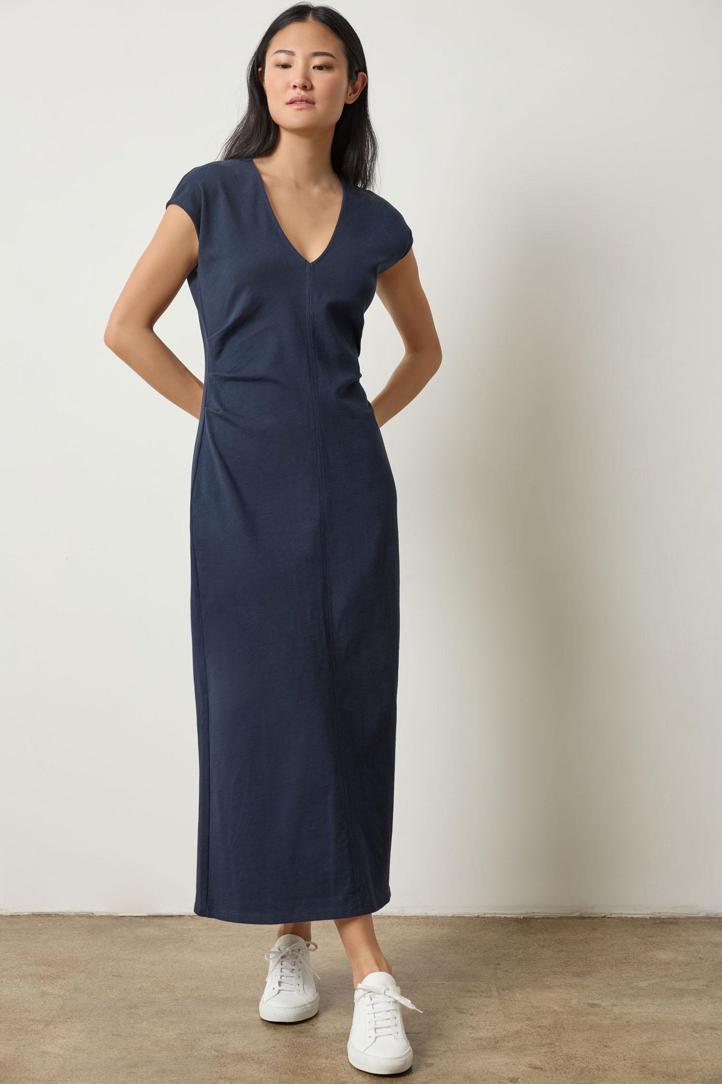 Side Tuck Maxi Dress