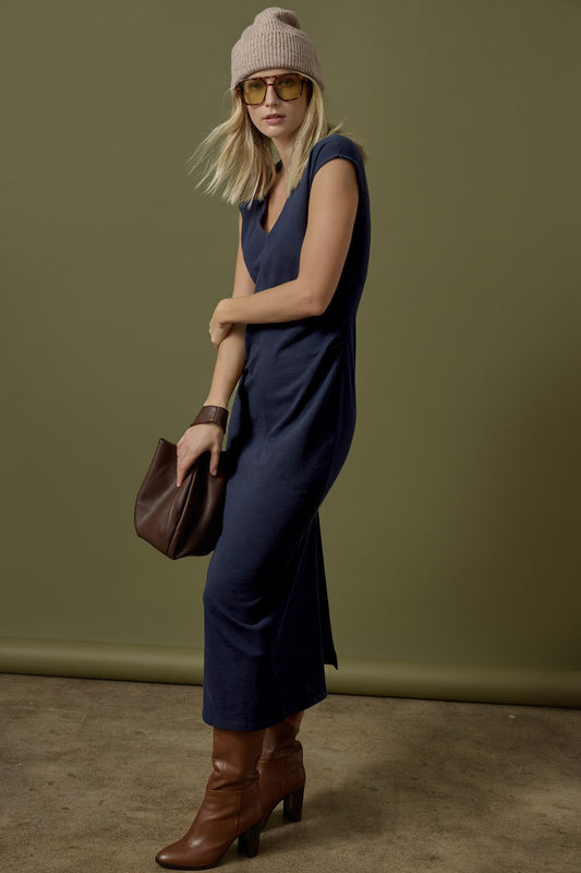 Side Tuck Maxi Dress