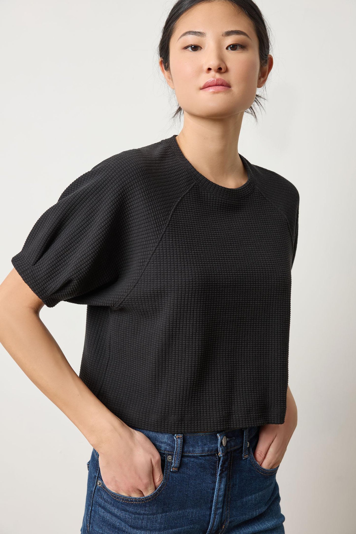 Pleated Sleeve Top