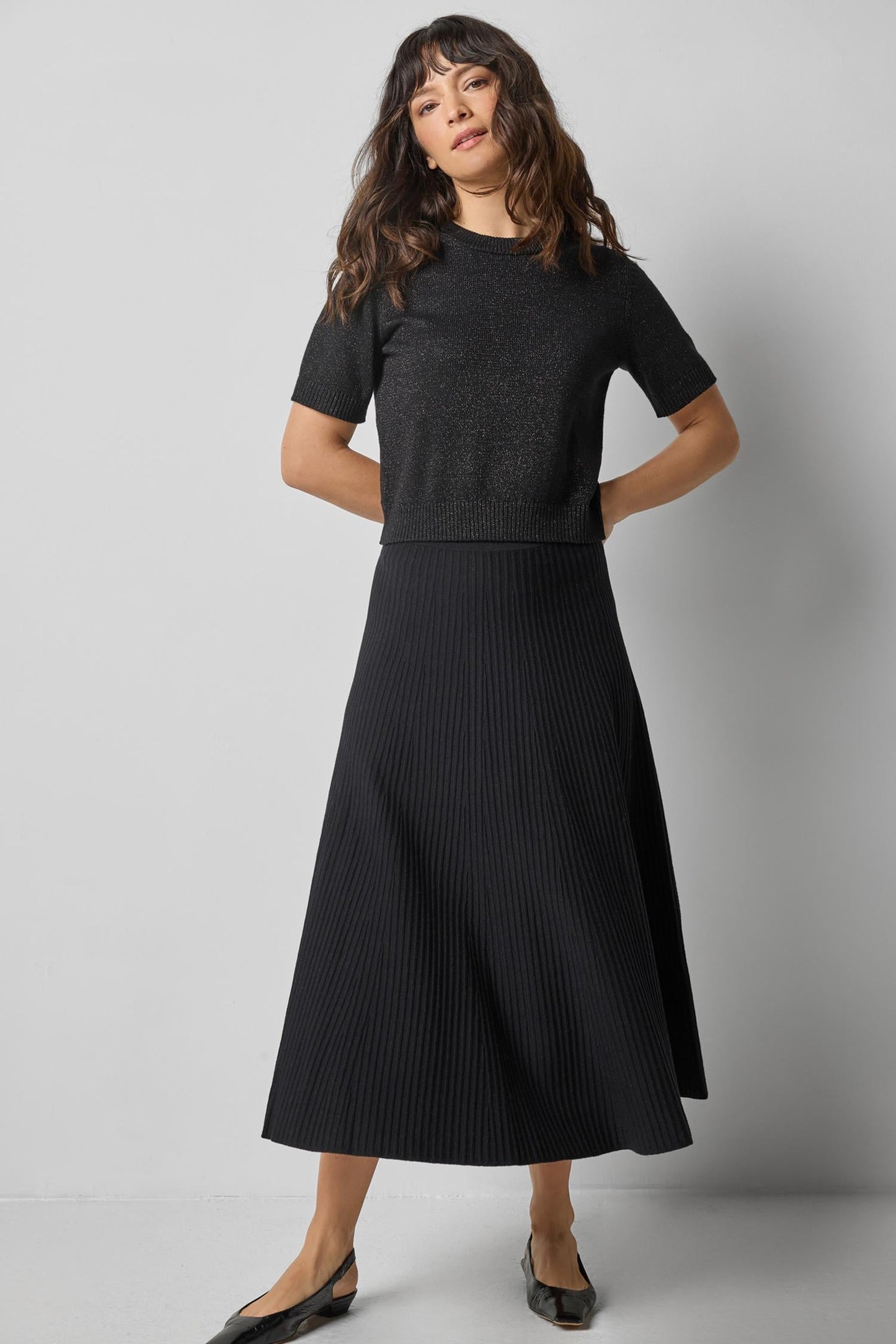 Short Sleeve Sparkle Sweater