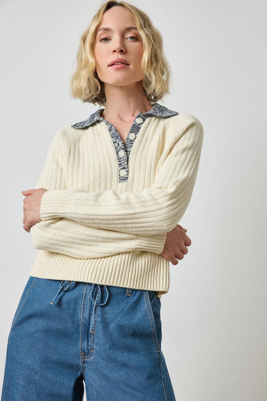 Marled Henley Sweater