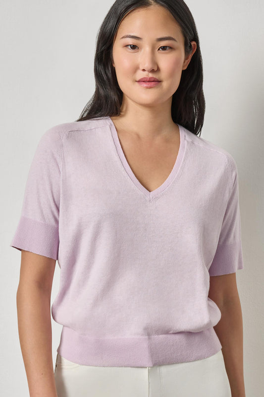 V-Neck Saddle Sleeve Sweater