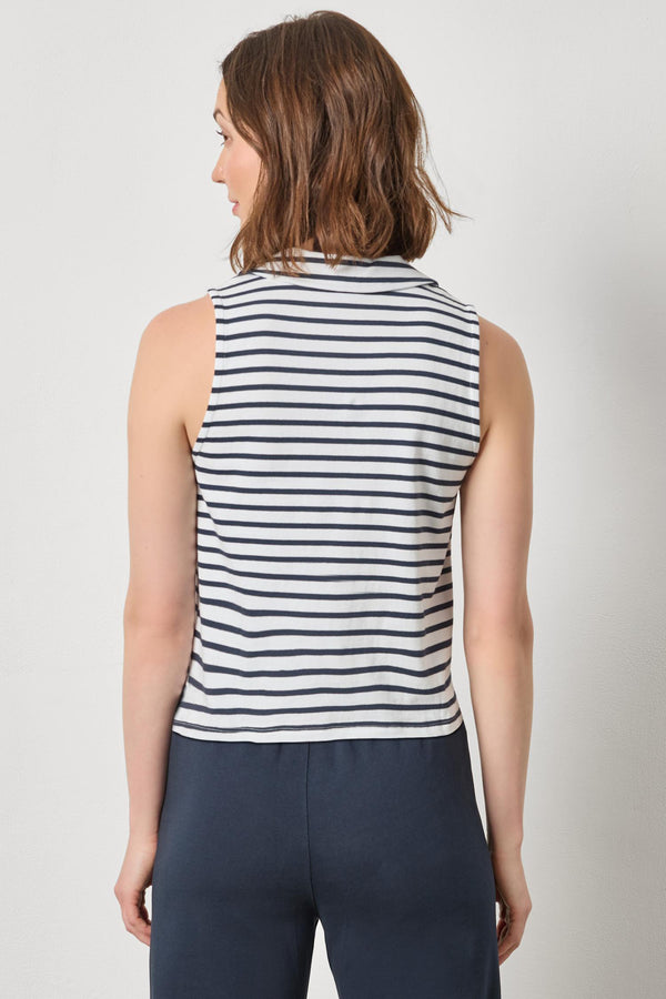 Sleeveless Collared Top
