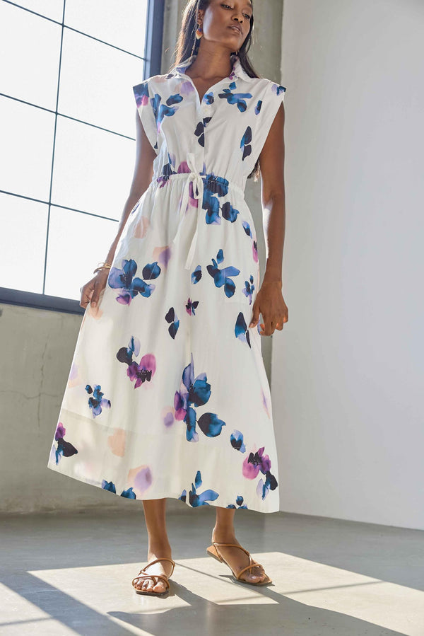Gusset Sleeve Maxi Dress