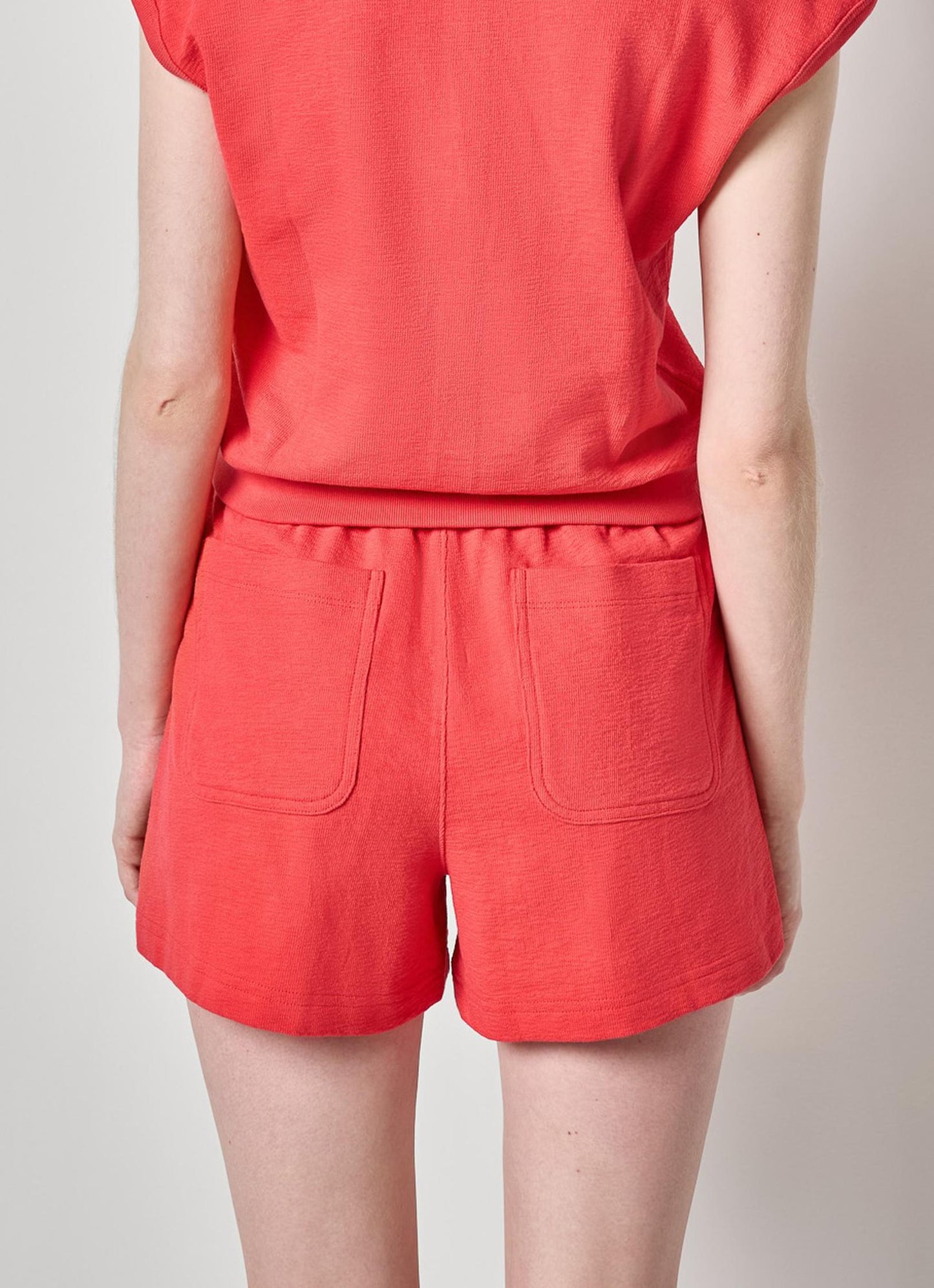 Textured Terry Front Seam Short