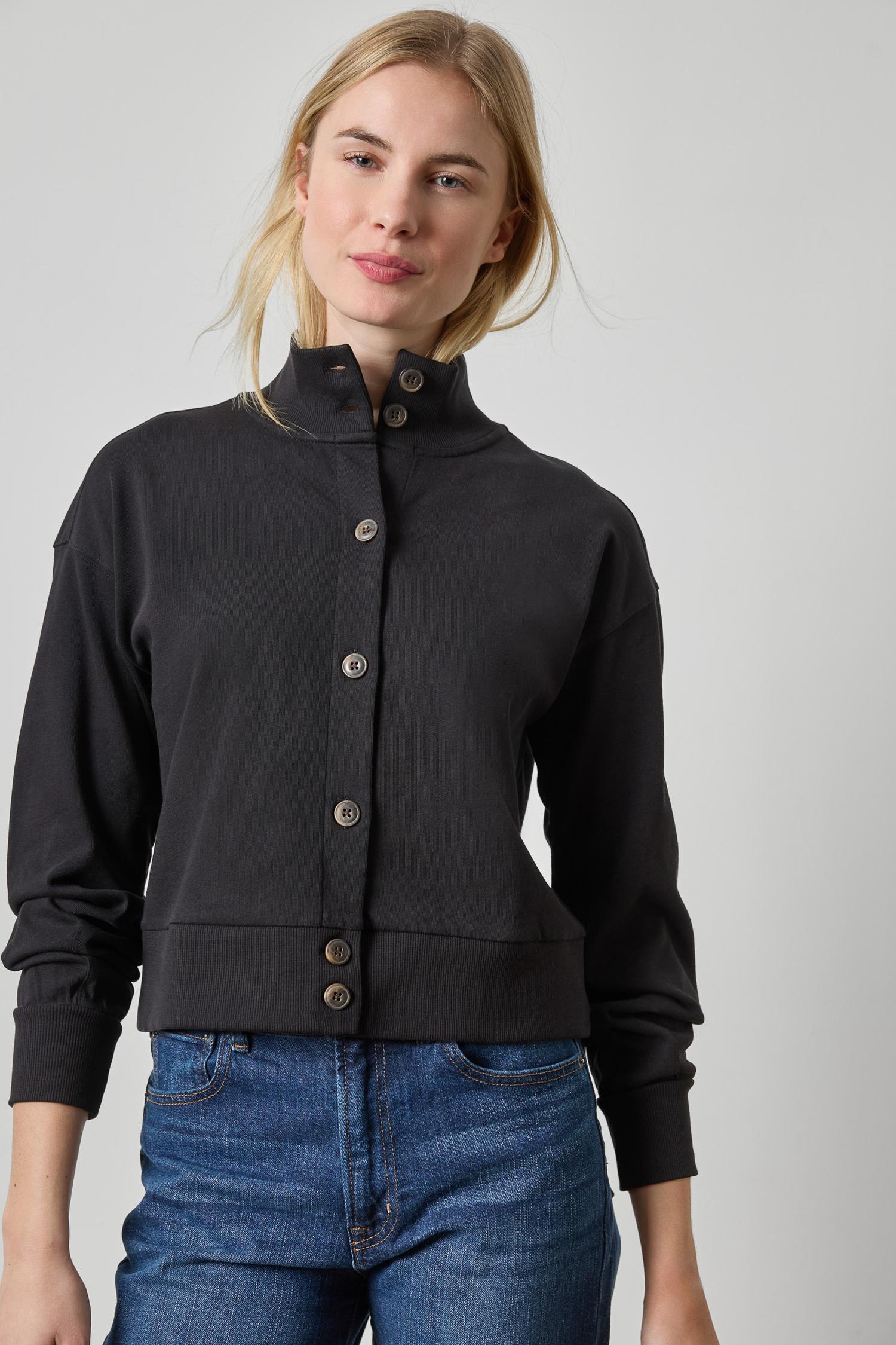 トップス mock neck KNIT cardigan Mock Neck Cardigan – Grapevine