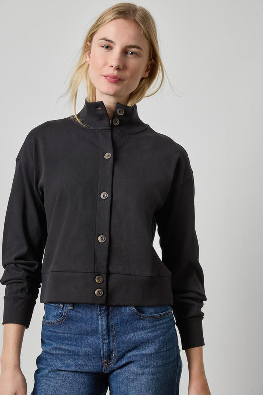 Mock Neck Cardigan