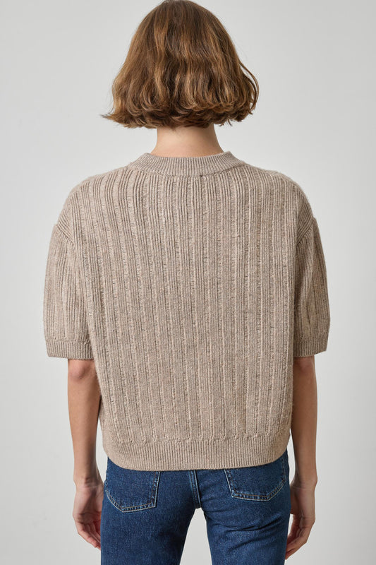 Textured Easy Crewneck Sweater
