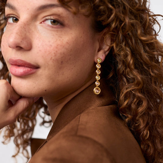 Rainbow Tier Earring-Champagne