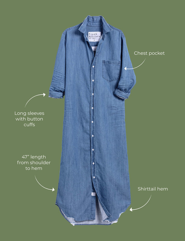 Maxi Shirtdress - Denim